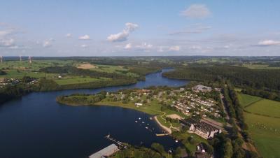 fAarial view of Lake Butgenbach